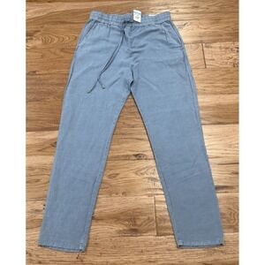 NWT J Mclaughlin Sunny Pant Linen Drawstring Pull On Chambray Blue Womens M $158